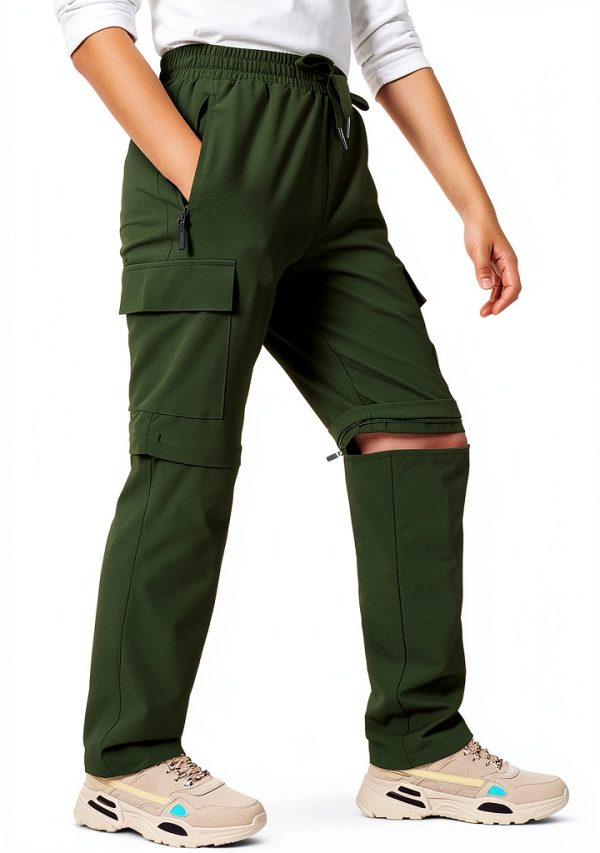Girls' Hiking Pants - Khaki, X-Small-1
