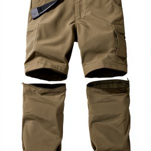 JOMLUN Boys Hiking Pants Quick‑Dry Convertible Outdoor Trousers with-0