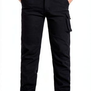 JOMLUN Boys Fleece Lined Hiking Pants Black Gray Sizes 4-5T to 17-18-0