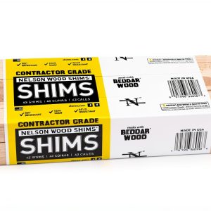 Nelson Wood Shims Snapping Shim 3by8 x 12in 42Pack USA-0