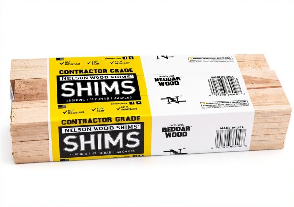 Nelson Wood Shims Snapping Shim 3by8 x 12in 42Pack USA-0