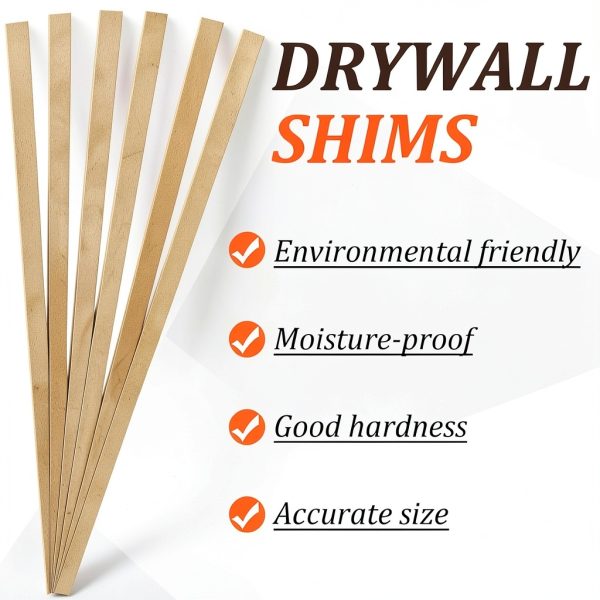 Drywall Shims 100 Pack Seajan Cardboard Leveling Shim 45x1-1/2x1/16-3