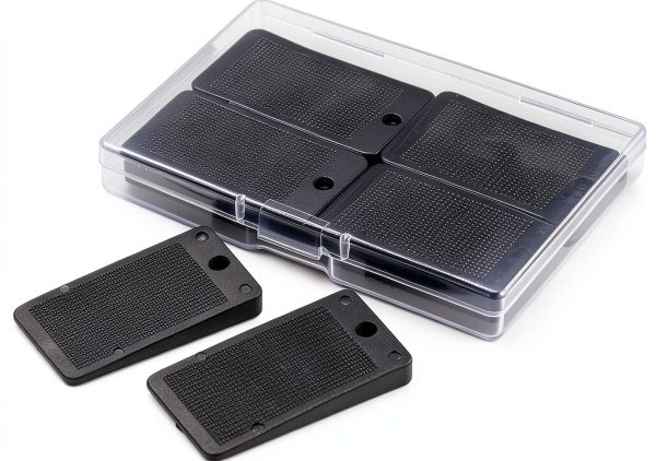 Furniture Levelers HNMZDS Plastic Shims Black Rubber Wedge 0.2" 6pcs-4