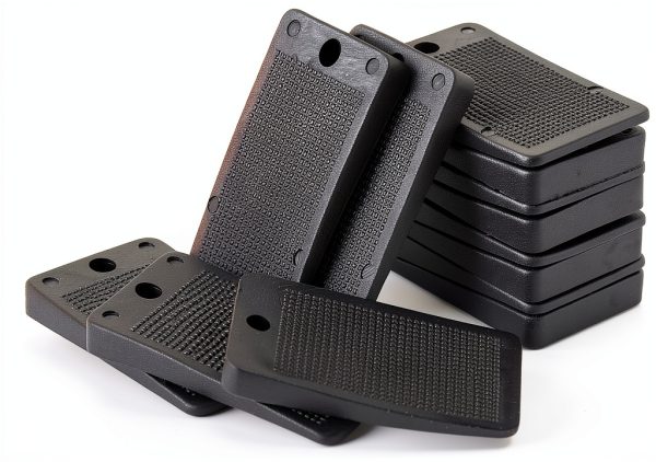 Furniture Levelers HNMZDS Plastic Shims Black Rubber Wedge 0.2" 6pcs-3