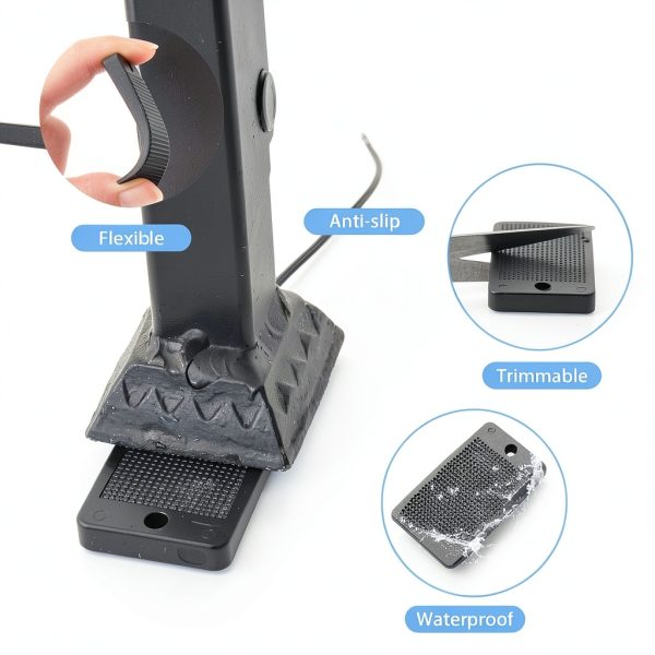 Furniture Levelers HNMZDS Plastic Shims Black Rubber Wedge 0.2" 6pcs-2
